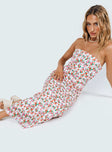 product Princess Polly Asymmetric Neckline  Tiarna Strapless Midi Dress Floral