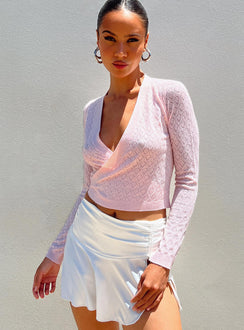 Viewland Wrap Sweater Pink Princess Polly  Cropped 
