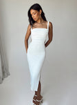 Princess Polly Square Neck  Lainey Midi Dress White