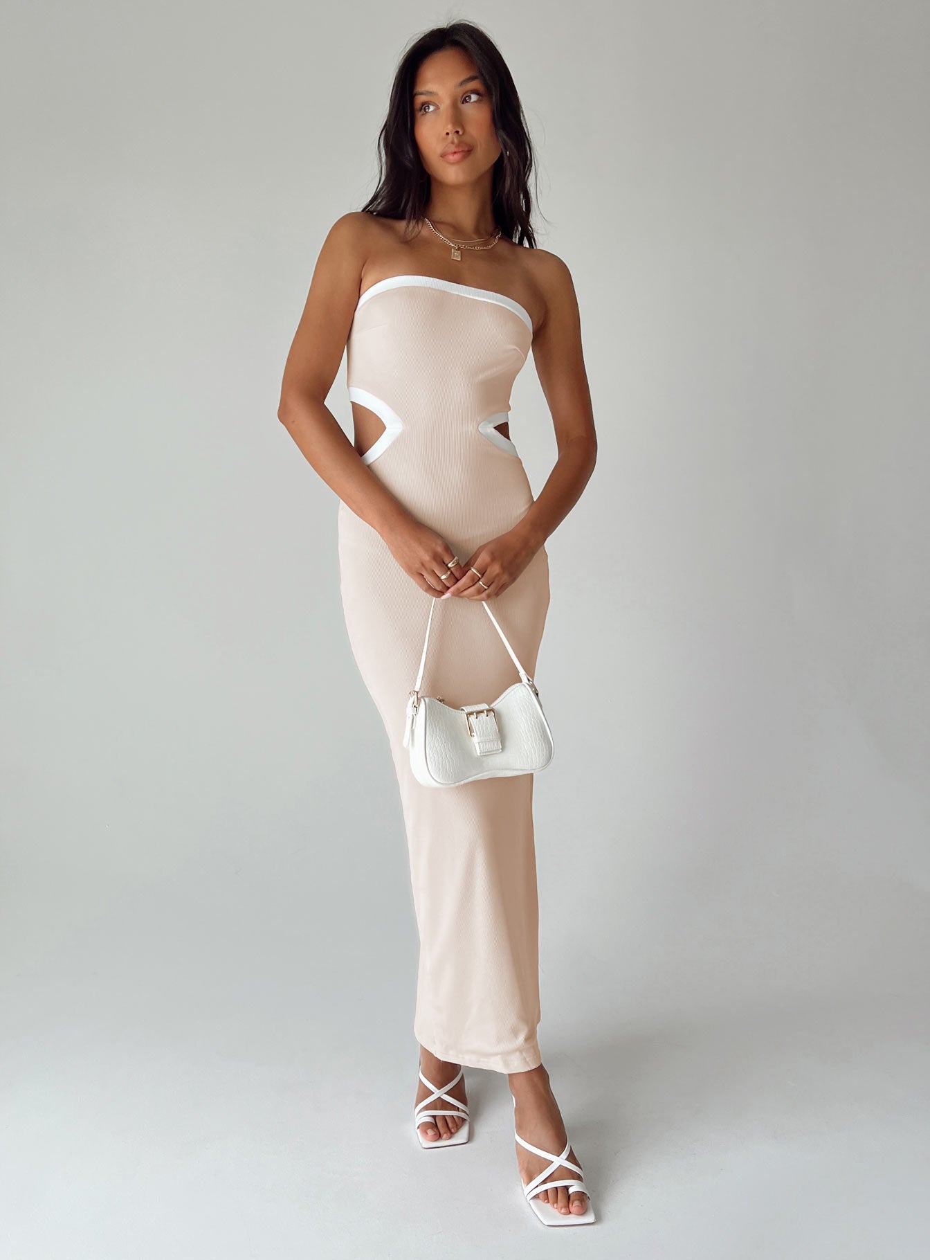 Beige maxi dress store uk