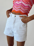 Laurena Denim Shorts White