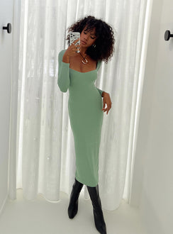 product Princess Polly High Neck  Nolan Midi Dress Green
