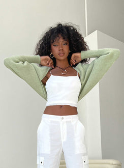 Aviana Cardigan Sage Princess Polly  Cropped 