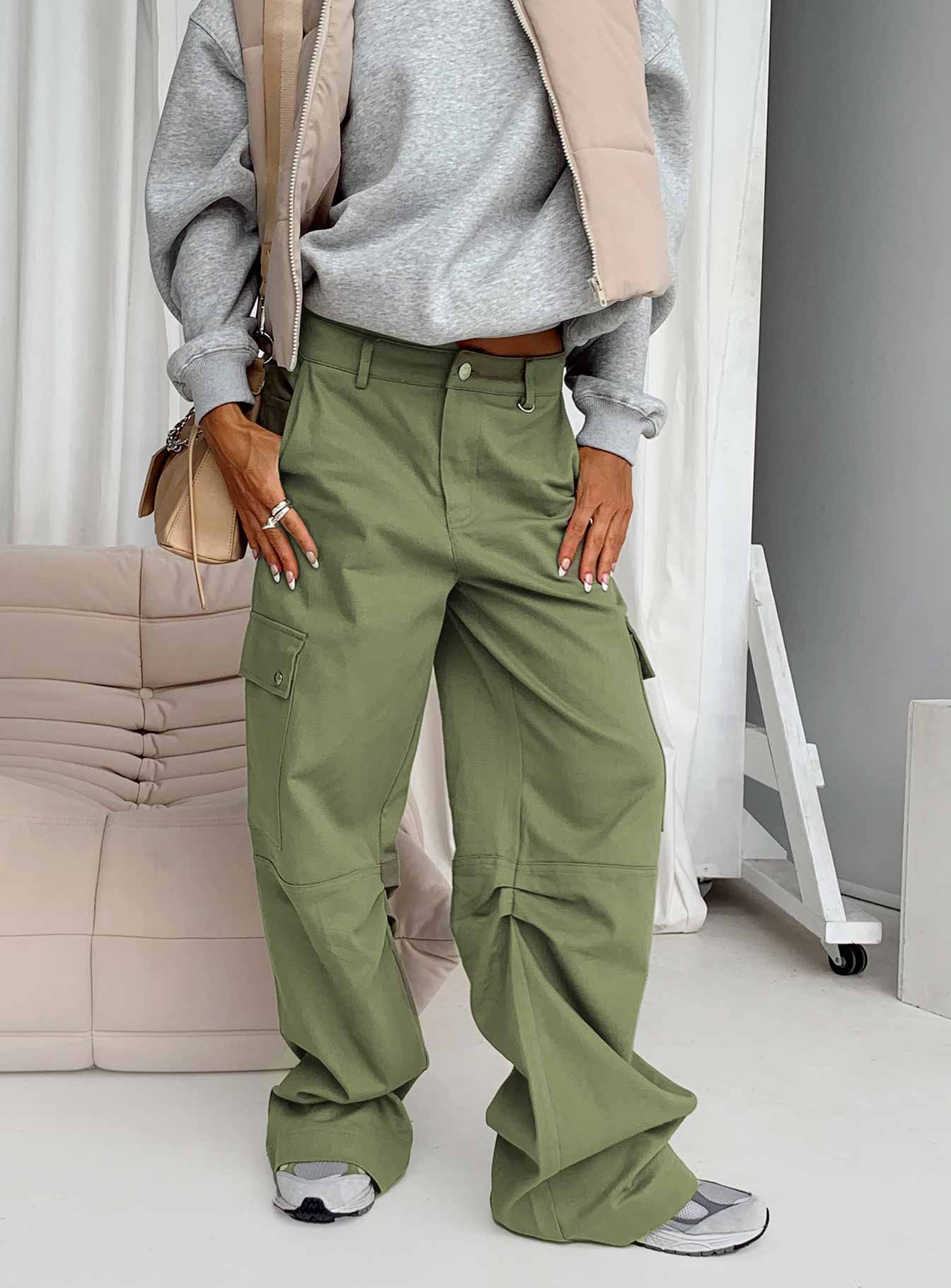 product Princess Polly Low Rise Pants Low Rise Pants Low Rise Pants  Fallout Mid Rise Cargo Pants Green