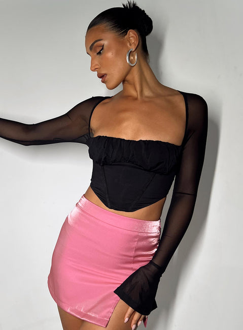 product Princess Polly Sleeveless High Neck  Laurie Long Sleeve Top Black