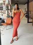 product Princess Polly Asymmetric Neckline  Oscar Midi Dress Rust