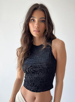 product Princess Polly Sleeveless High Neck  Demar Top Black