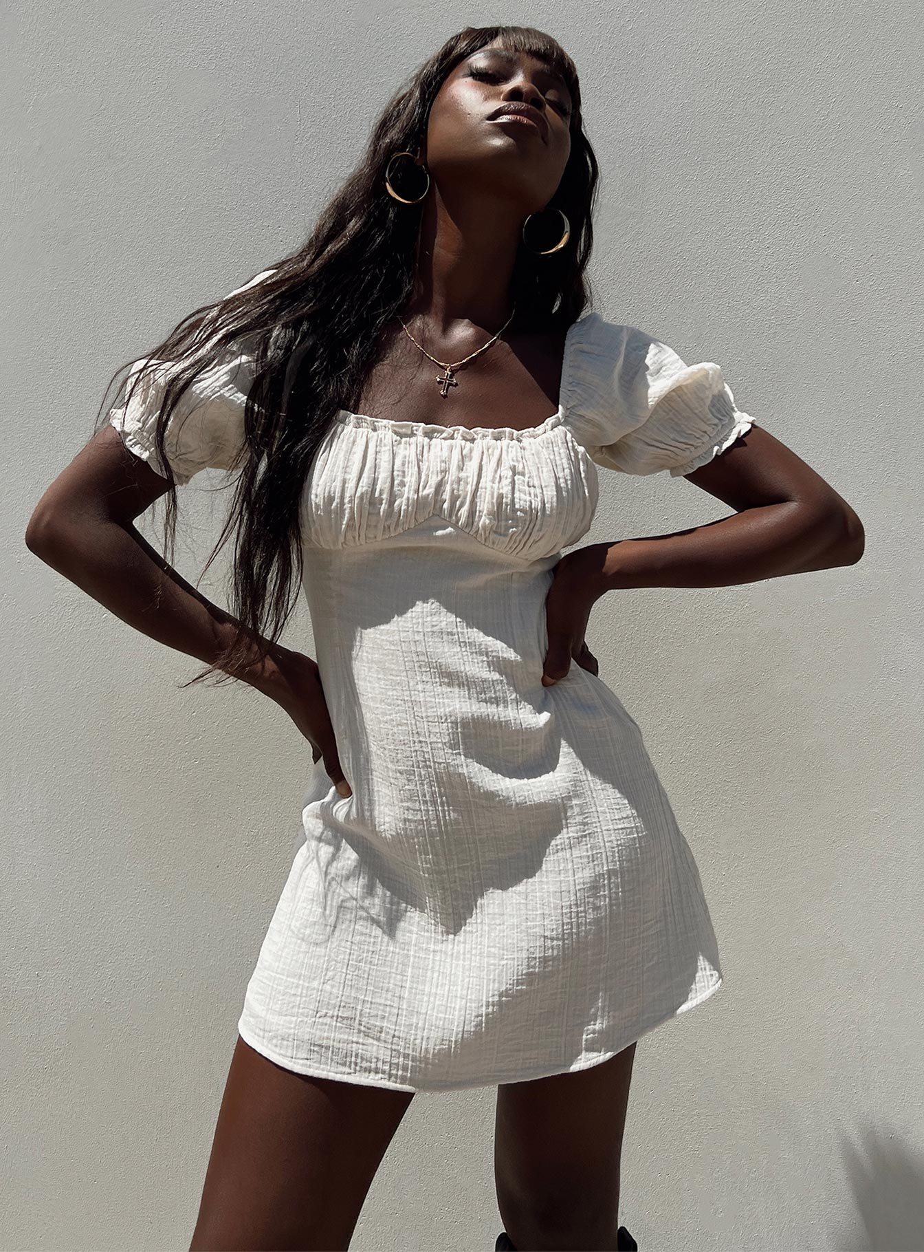 product Princess Polly High Neck  Langham Mini Dress Ivory