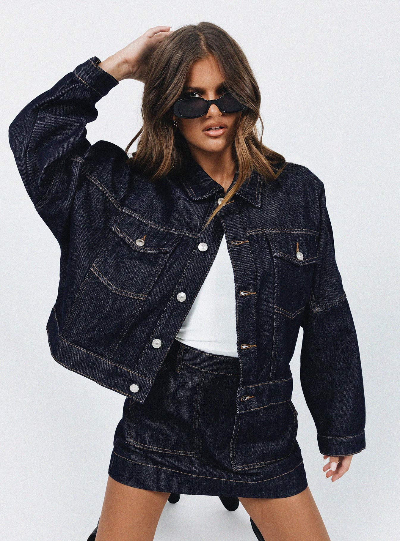 Jean sales jacket dark