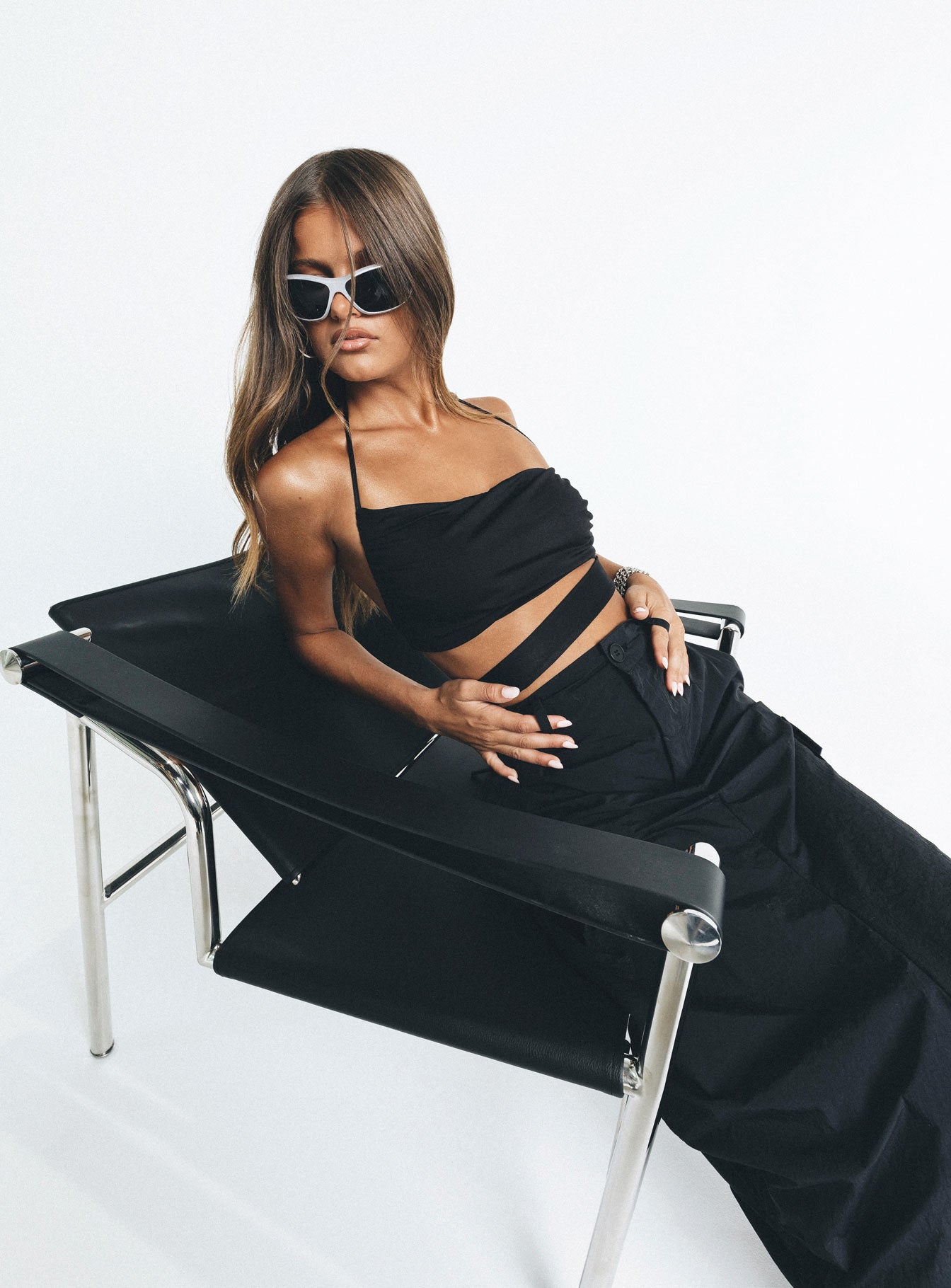 product Princess Polly Sleeveless Square Neck  Howerton Top Black