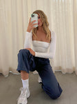 product Princess Polly High Waisted Pants  Annerley Parachute Pants Navy