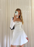 Princess Polly Square Neck  Aalyah Corset Mini Dress White