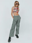 Princess Polly  Luna Mid Rise Cargo Pants Grey