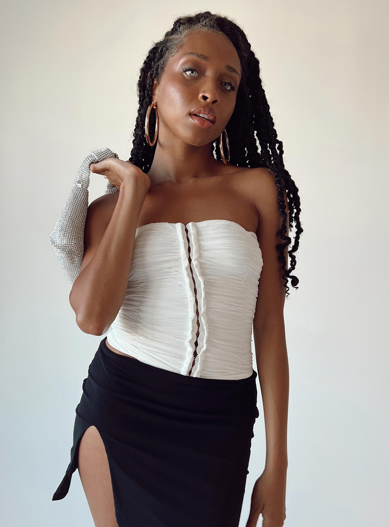 product Princess Polly Sleeveless Sweetheart  Geller Strapless Top White