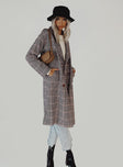 Parisa Winter Check Coat Multi