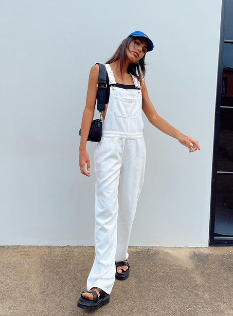 Aura Overalls White