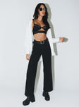 product Princess Polly High Waisted  Tari Wide Leg Jeans Black