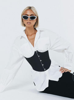 product Princess Polly Full Sleeves Crew Neck  Rosina Underbust Corset Black