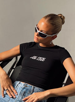 product Princess Polly  No Time For Love Tee Black