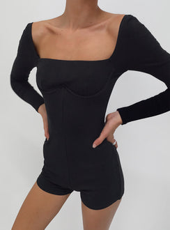 Jolie Romper Black
