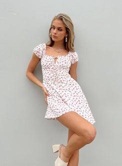 product Princess Polly Crew Neck  Lidia Mini Dress White Multi