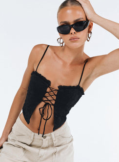 product Princess Polly Sleeveless Sweetheart  Marloe Top Black