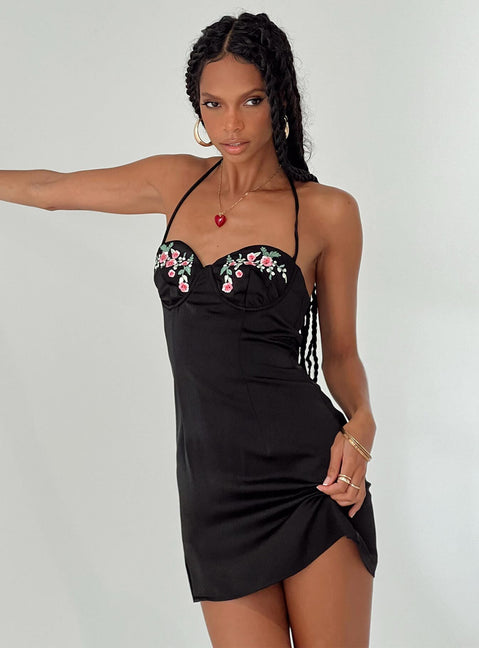 product Princess Polly Sweetheart Neckline  Hassie Mini Dress Black