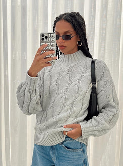 Jendi Sweater Grey Princess Polly  long 