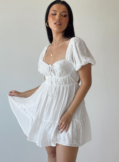 product Princess Polly Square Neck  Britten Mini Dress White