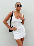 product Princess Polly Asymmetric Neckline Asymmetric Neckline  Eberose Reversible Mini Dress White