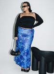 Starry Midi Skirt Blue Curve Princess Polly  Maxi 