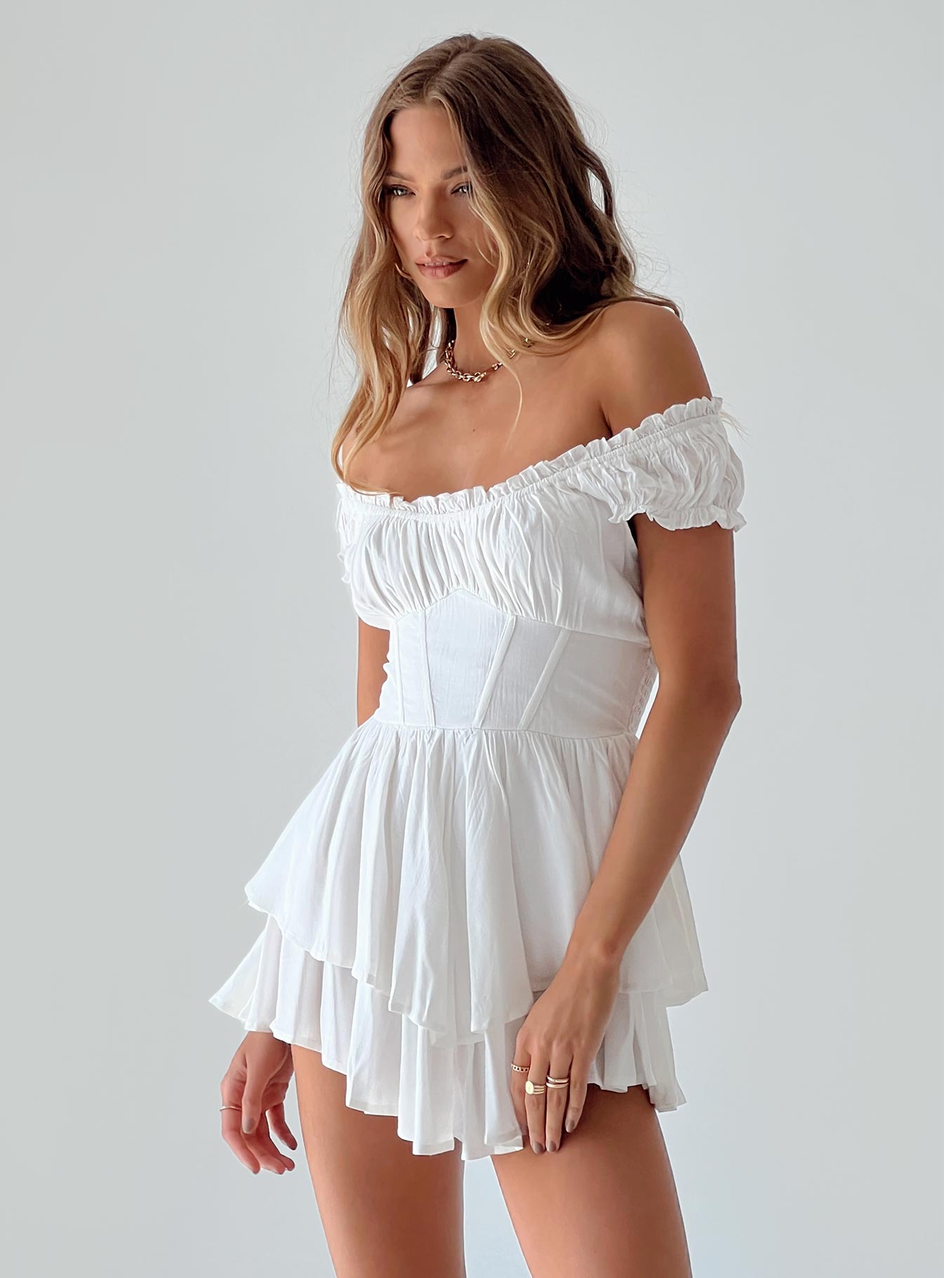 The love galore playsuit 2024 white