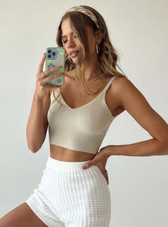 product Princess Polly Sleeveless Crew Neck  Katarina Top Beige