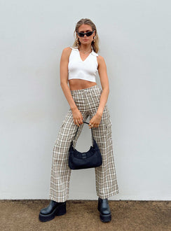 product Princess Polly High Waisted Pants  Mckay Check Cargo Pants Multi