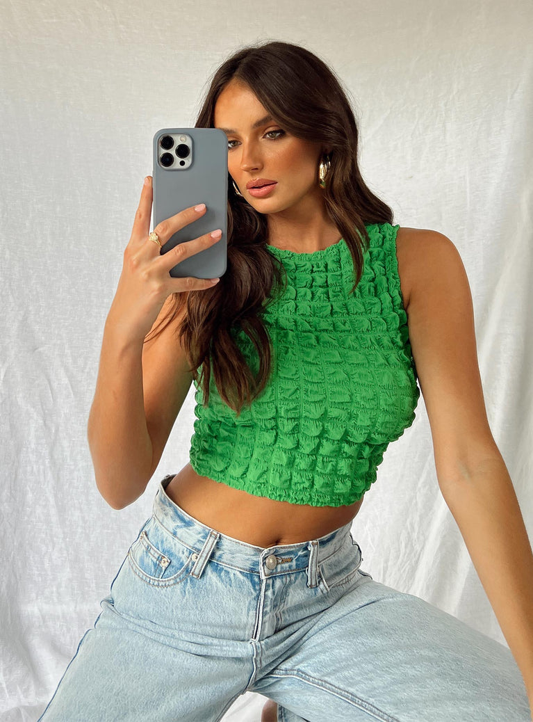 product Princess Polly Sleeveless Square Neck  Kendrick Top Green