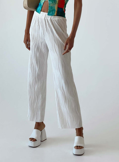 side view of model wearing Princess Polly Bettina Pants Cream 