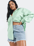 product Princess Polly Full Sleeves V-Neck  Swindon Shirt Green Stripe