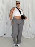 product Princess Polly Low Rise Pants Low Rise Pants High Waisted Pants  Betsy Pants Grey Curve