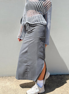 product Elderbery Cargo Maxi Skirt Grey Princess Polly  Maxi 