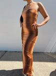 product Princess Polly Asymmetric Neckline  Luela Maxi Dress Brown