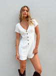 Adi Romper White