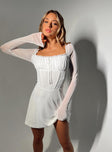 Princess Polly Square Neck  Clermont Corset Mini Dress White