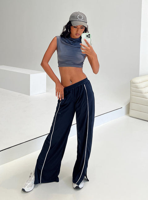 product Princess Polly High Waisted Pants  Motel Shobi Jogger Navy