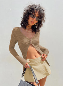 product Princess Polly Full Sleeves Square Neck  Nowell Long Sleeve Top Beige