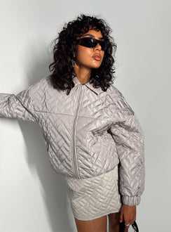 Bomber jacket Quilted material Classic collar Zip fastening Twin hip pockets Elasticated waistband & cuffs