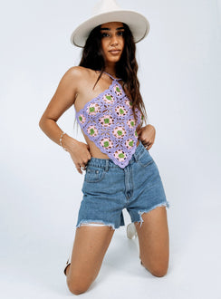 Blue denim jeans Mid wash denim  Zip & button fastening  Classic five pocket design  Belt looped waist  Ripped hem  Branded patch on back