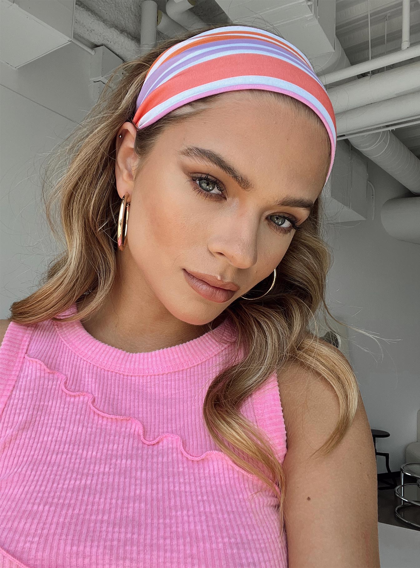 Headband  Princess Polly Exclusive Stripe print  Elasticised design  Fully lined 