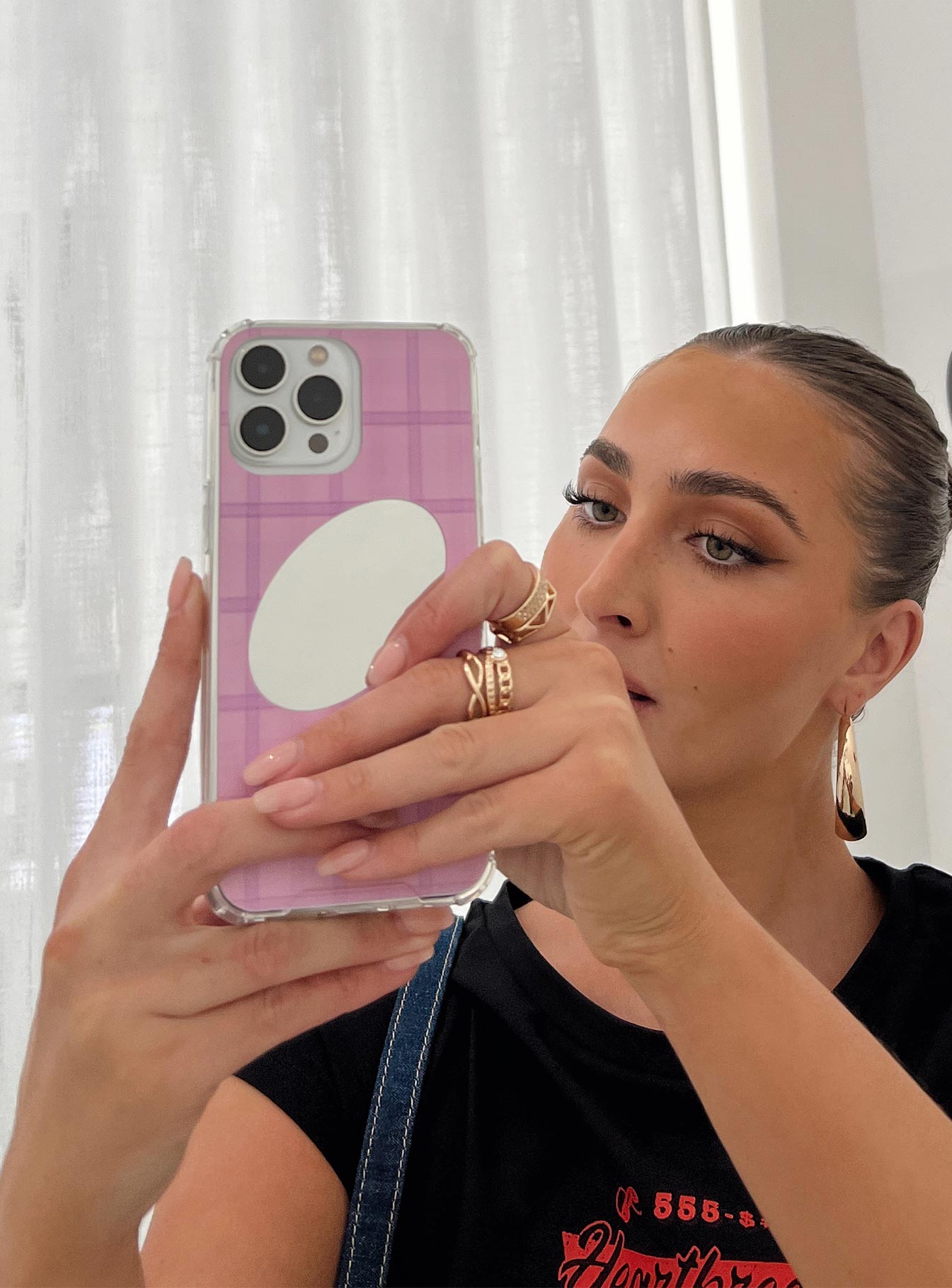 iPhone case Reflective design Graphic print