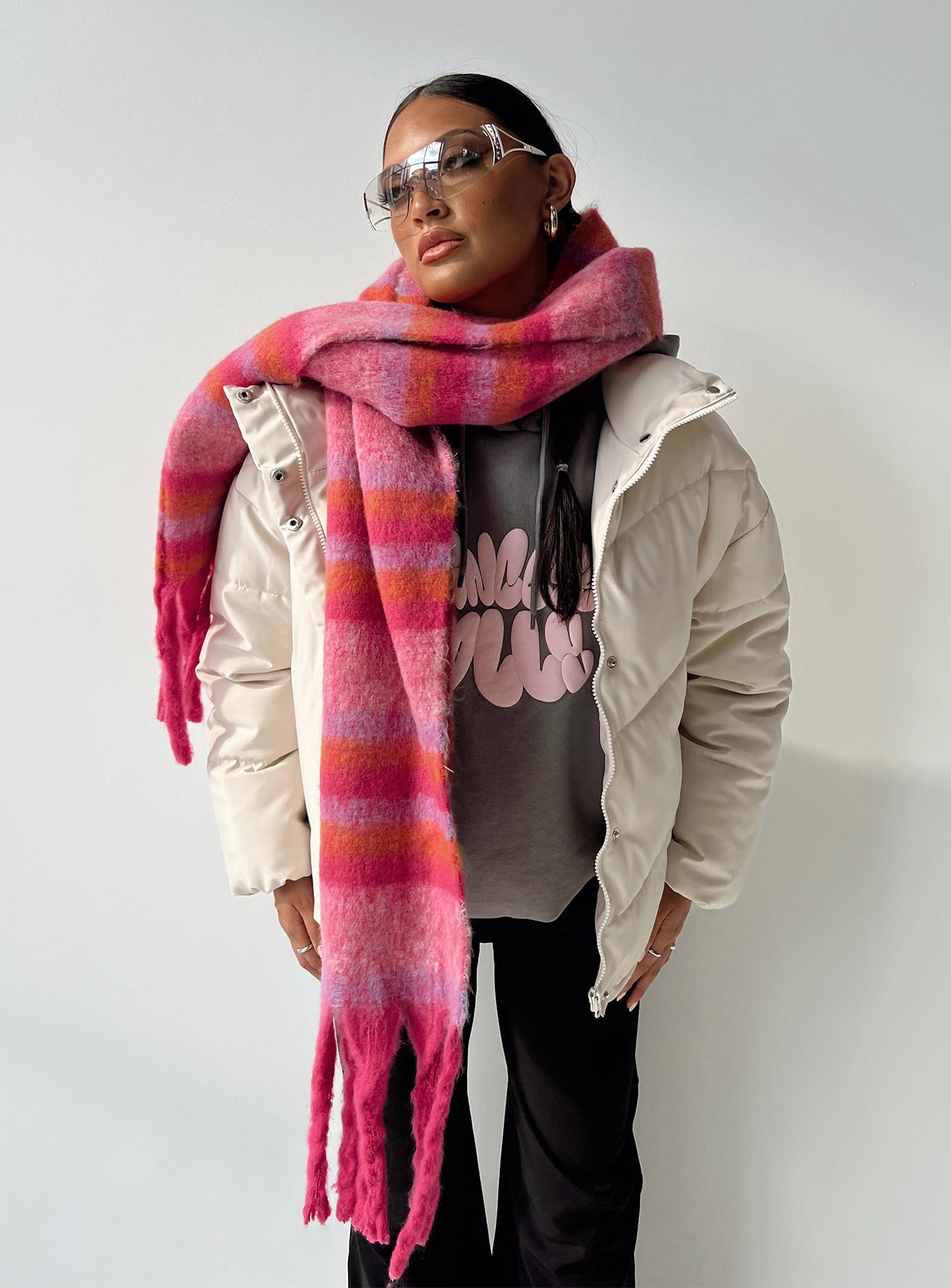 Soft clearance pink scarf