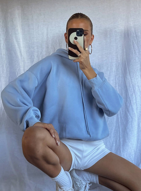 Oversized hoodie Drawstring hood  Drop shoulder 